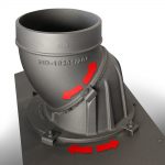 Focar sticla stanga Lucy 14 pentru seminee pe colt