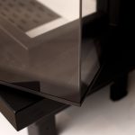 Focar sticla stanga Lucy 14 pentru seminee pe colt